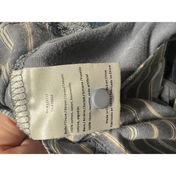 One September Embroidered Blue Ruffle Front Blouse L - Picture 3 of 5